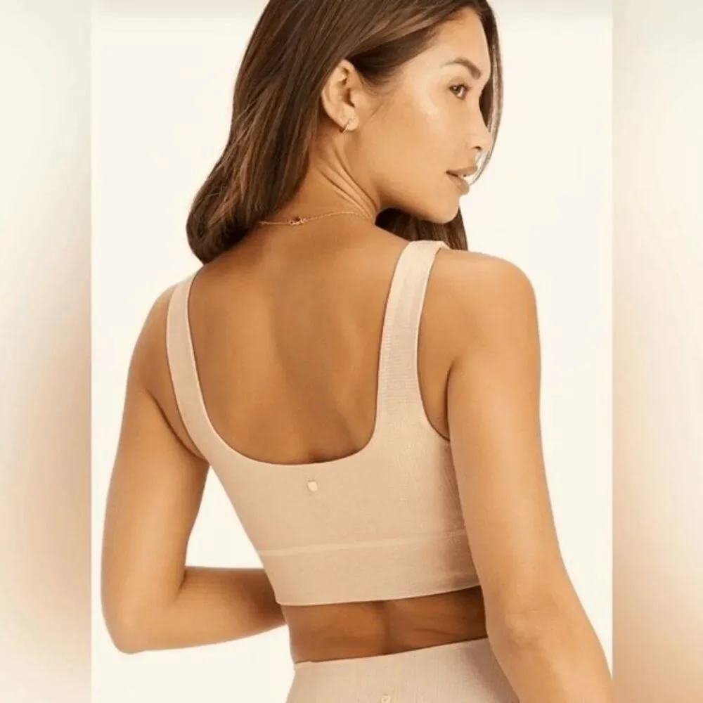 Fabletics Gold Harlyn Hologram Sparkly Shimmering Sports Bra S/M